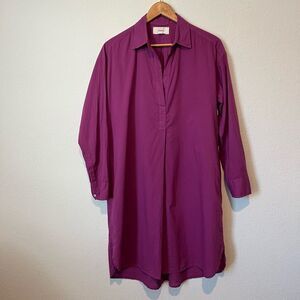 Xirena Purple Collared Mini Polo Shirt Tunic Dress Women's Size XS